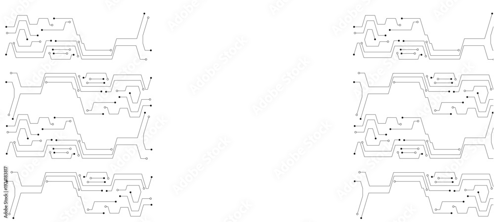 Obraz premium Technology digital circuit board background. Technology black circuit diagram. vector sketch of building