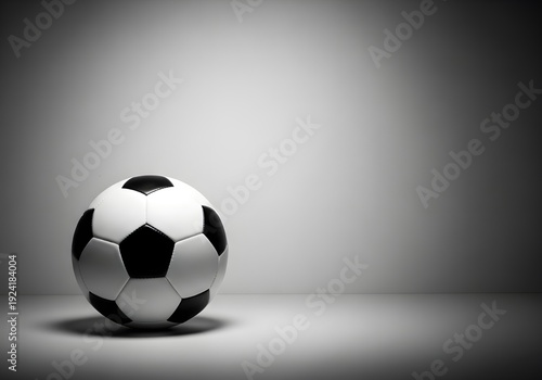 Soccer ball, football. Banner composition.