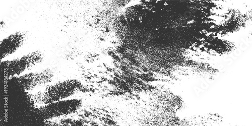 Dark speckled texture overlay with irregular organic shapes on white background abstract black