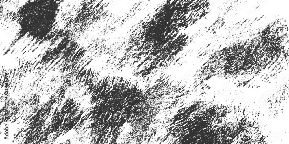 © Vector point - Abstract textured pattern of diagonal dark gray brush strokes on white background grunge