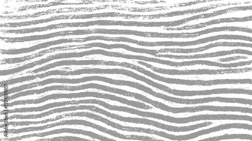 Abstract pattern of textured grey wavy stripes on a white background