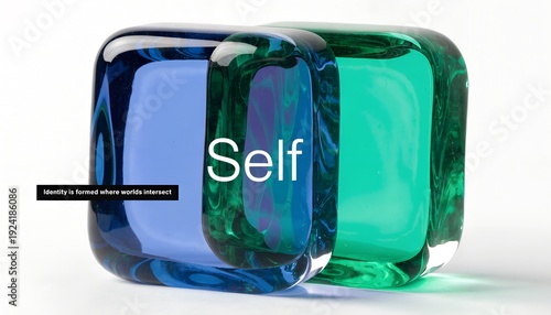 Minimal Composition Featuring Two Transparent Glass Objects