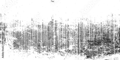 Grungy distressed vertical lines and speckles on white background abstract texture grunge
