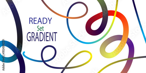 Vibrant gradient design with colorful swirling lines