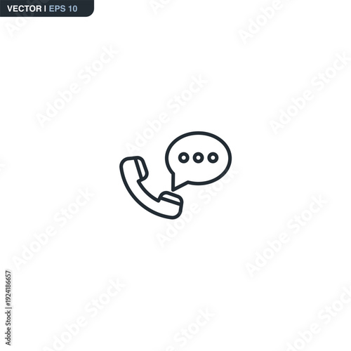 Consulting, linear style sign for mobile concept and web design