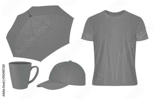 Promotional business item set. vector illustration