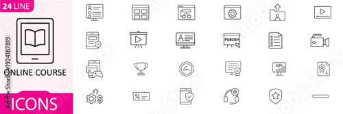 A collection of 20 icons related to mobile apps and user interface design