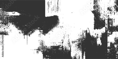 Dark gray and white textured abstract background with rough brush strokes and splatters grunge