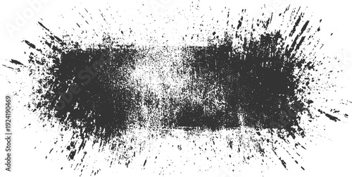 Dark grey grunge paint splatter splash texture background with distressed effect