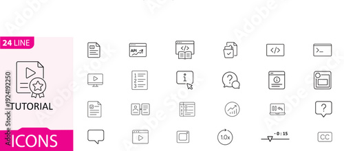 Collection of various mobile device and interface icons
