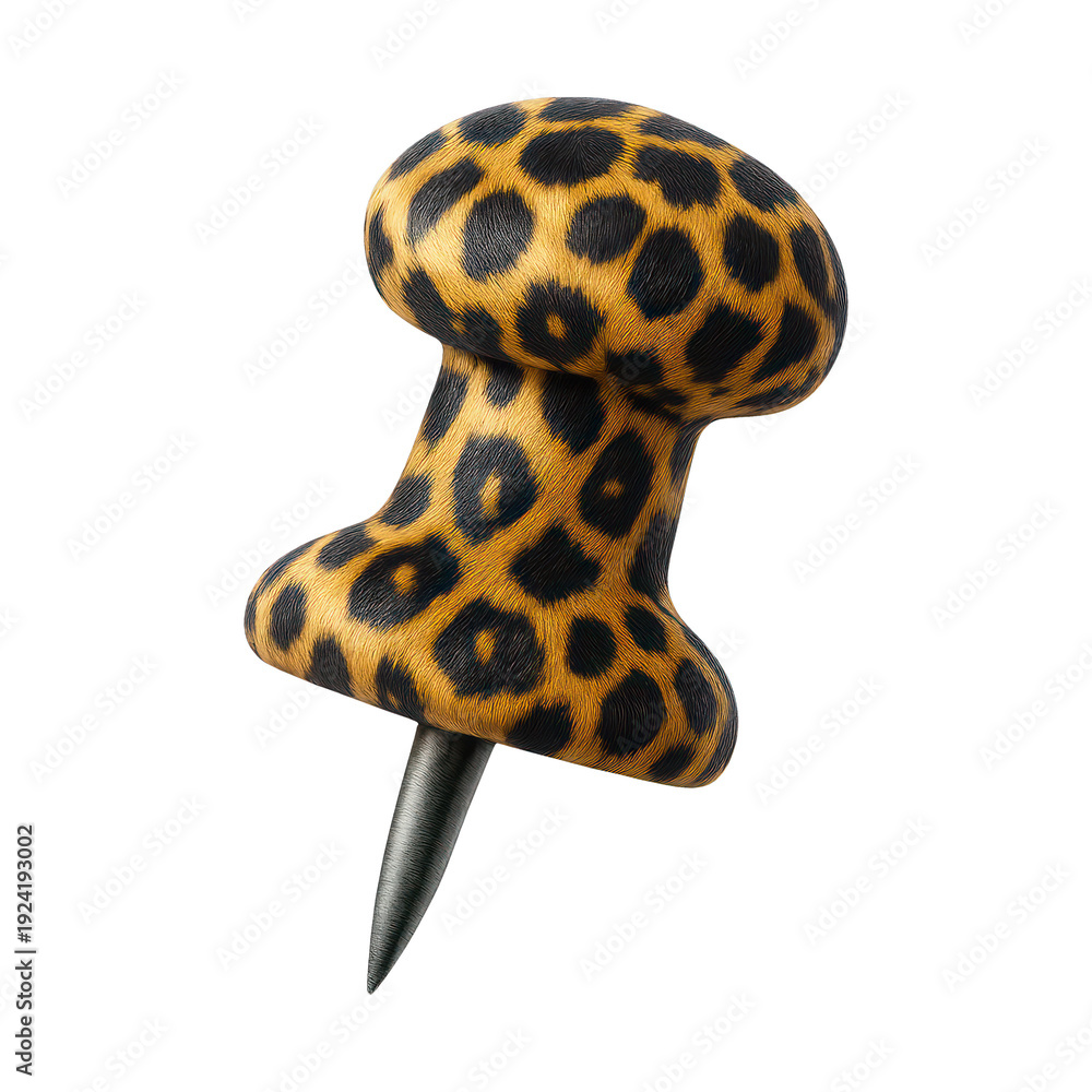 Obraz premium PNG Leopard print pushpin design