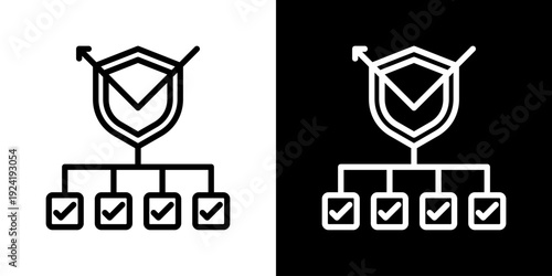 Penetration Testing Icon Set Vector Collection Isolated In Black And White