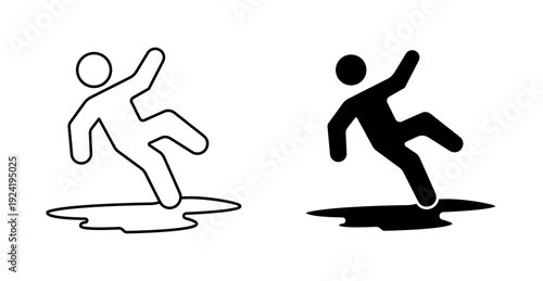 Slippery Floor Fall Icon
