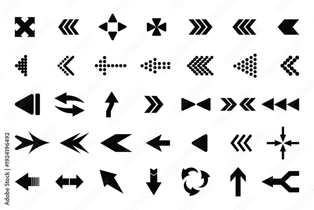 Fototapeta premium Arrow icons set. Arrow collection. Simple arrow big set. Vector illustration