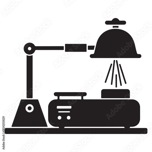 Toaster under toaster warmer lamp  kitchen appliance heating food warming  breakfast toaster lamp heating toaster