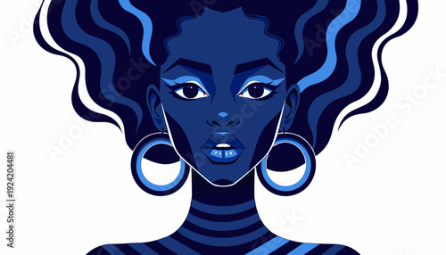 Close-up portrait of a supermodel woman in an attractive pose