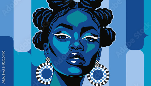 Close-up portrait of a supermodel woman in an attractive pose