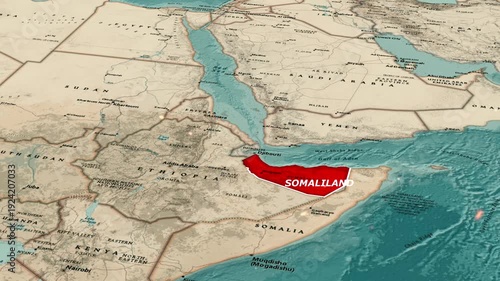 Somaliland Self Declared State Map Showing Borders and Geographic Location