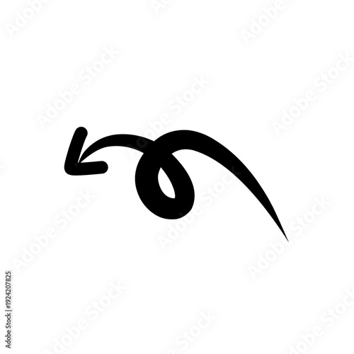 hand drawn black arrow doodle