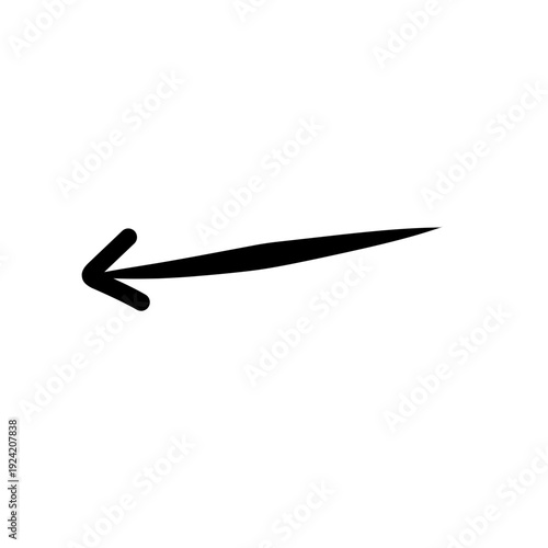 hand drawn black arrow doodle