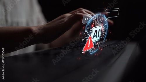 Tableau sur toile AI interface showing prompt error warning and system alert