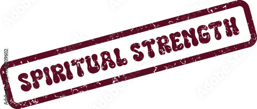 Spiritual Strength Rubber Stamp Effect Symbolizing Inner Power and Resilience for Personal Growth