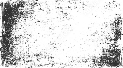 Black and white distressed grunge texture with rough abstract pattern and scattered speckles