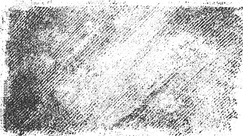 Black and white textured background with diagonal lines and scattered speckles grunge