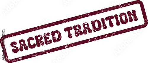 Traditional Sacred Tradition Rubber Stamp Icon for Cultural Heritage and Spiritual Customs