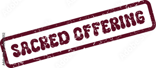 Classic Sacred Offering Rubber Stamp Design for Spiritual Rituals and Devotional Practices