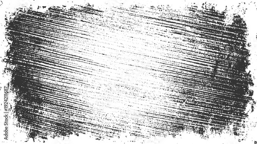 Black and white distressed grunge texture with diagonal brush strokes and speckles