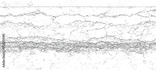 Abstract cracked grey and white textured background with horizontal lines and granular detail