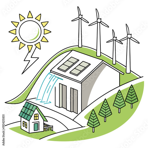 Sustainable energy sources for a house renewable energy