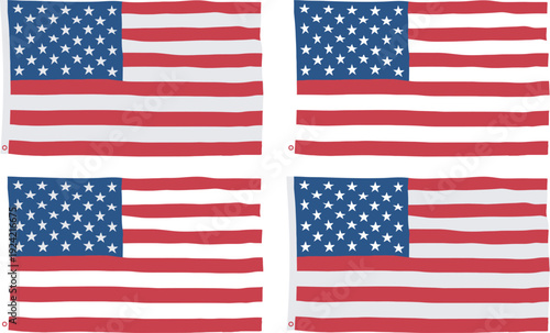 Flag day patriotic american flags celebrating united states independence day