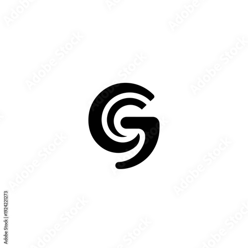 Abstract graphic design element minimalist black and white symbol