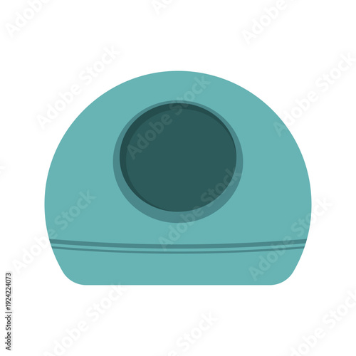 Simple Cat Litter Boxes with Sand in Flat Design Style