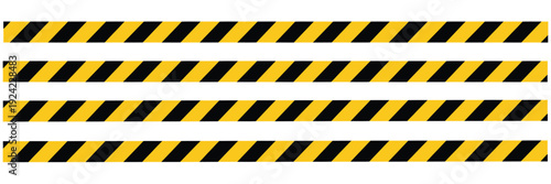Yellow and black diagonal hazard warning stripes for construction safety