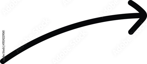 Curved Right Arrow Icon vector