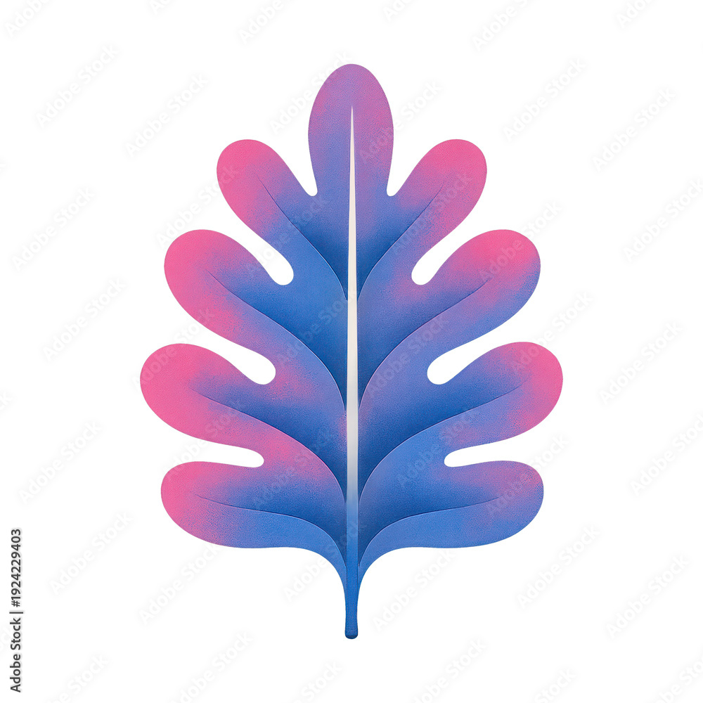 Fototapeta premium PNG Gradient oak leaf illustration