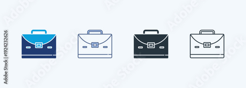 Briefcase Multiple Style Icon Collection