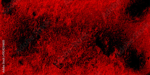 Abstract Dark Red and Black Grunge Texture with Rough Watercolor Paint Surface, Macabre Stain Patterns, Porous Distressed Grain, Splattered Pigment, and Chaotic Crimson Background Detail.