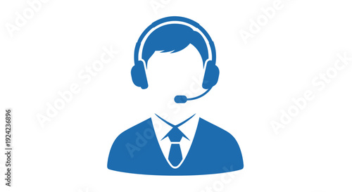 Customer service agent icon, support, assistance, business, call center