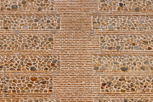 Foto Detail of facade of Church of Santa Maria de la Alhambra, built on site of Great