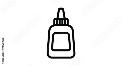 Black outline of a glue bottle simple design silhouette