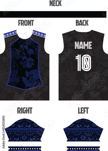 Black   Modern Anicent Jersey Dvector print ready design