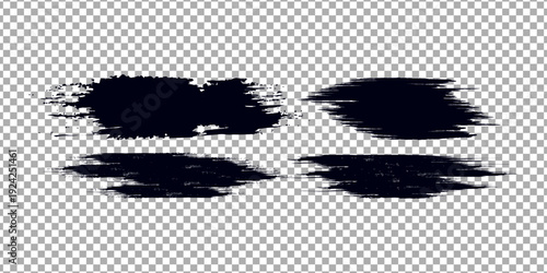 Set abstract of vector paint brush. Brushes set elements. Dirty watercolor texture box frame grunge background design art modern