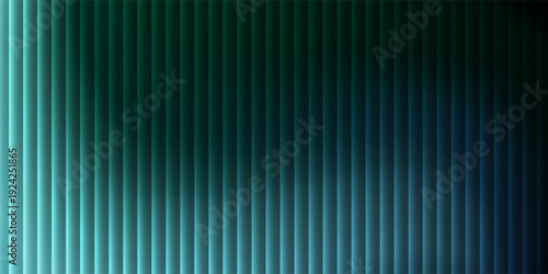 Premium neon texture with vibrant shades of blue green gradients and bright smooth fluted vertical lines. stripes prism futuristic neon