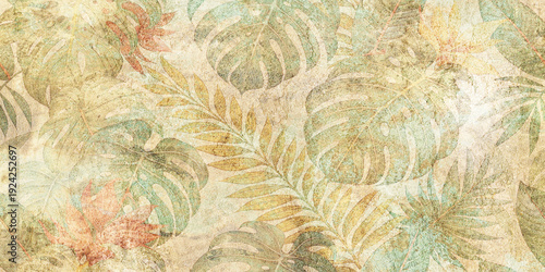 Colorful ceramic wall tiles and mural decoration.Abstract damask patchwork pattern with geometric floral ornaments, Vintage tiles intricate details