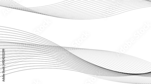 Minimal wave lines background animation, Abstract waves lines background creating flowing horizontal curves