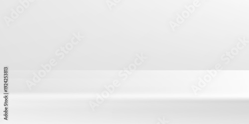 White grey gradient studio room background. Vector EPS 10